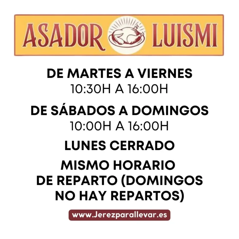 Horario asador Luismi Jerez