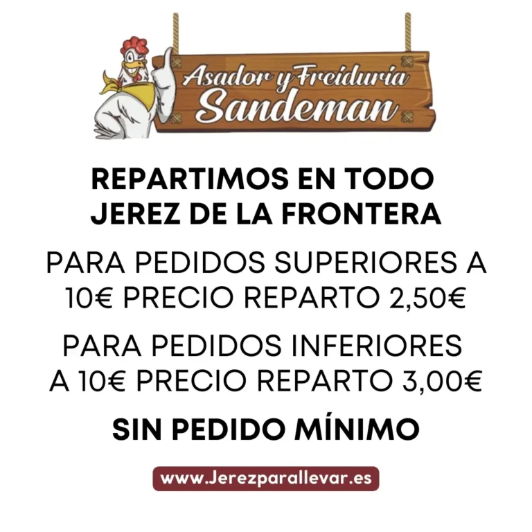 Reparto a domicilio de Carta de Asador Sandeman Jerez