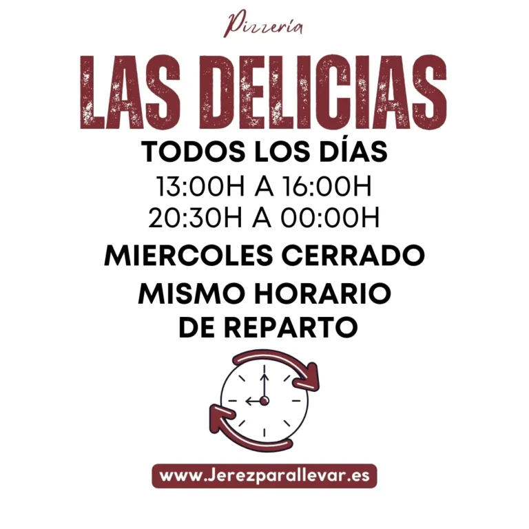 Horario Pizzería Las Delicias