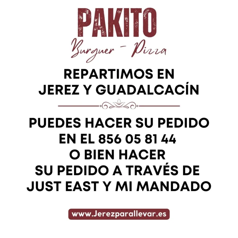 Información de repartos de pakito burguer Jerez